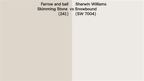 Farrow And Ball Skimming Stone 241 Vs Sherwin Williams Snowbound Sw