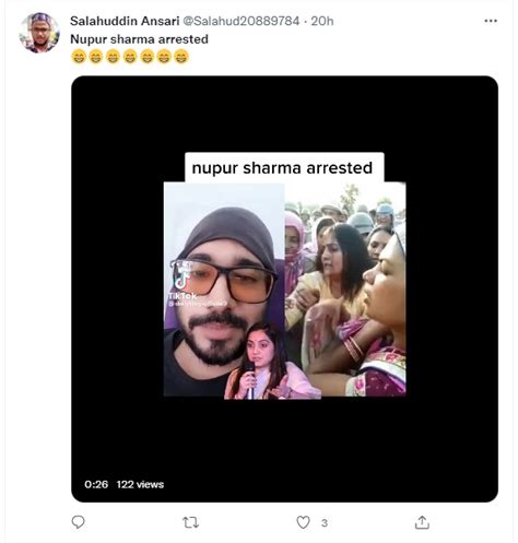 Truth Behind Viral Video Claiming To Show Nupur Sharma’s Arrest Newschecker