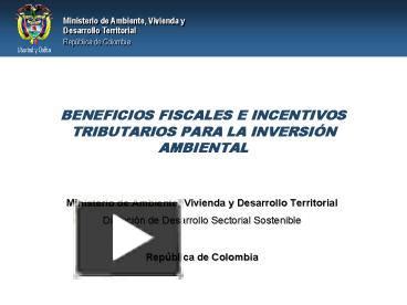 PPT Ministerio De Ambiente Vivienda Y Desarrollo Territorial