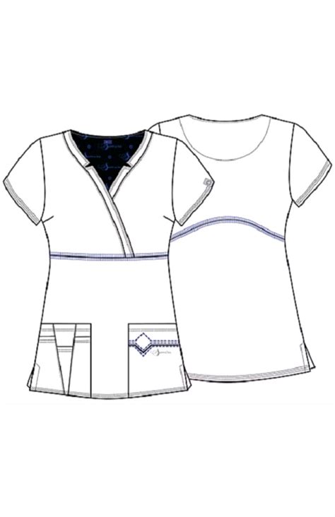 Nurse Uniform Scrubs Peplum Top 1 Pattern Women Fashion