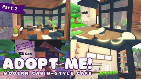 Racetrack House Modern Cabin Style Cafe Speed Build PART 2 Adopt Me