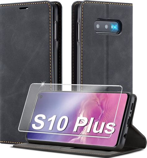 Handyhülle für Samsung Galaxy S10 Plus Hülle Leder für Samsung S10 Plus