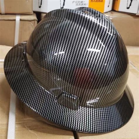 LOEBUCK Carbon Fiber Color Full Brim Safety Helmet Men S Site Safety