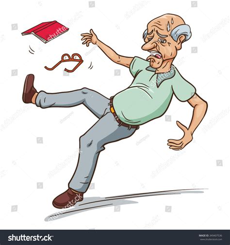 Old Person Falling Cartoon