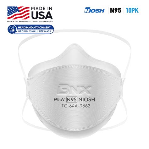 BNX N95 Mask Respirators KN95 Mask Manufacturer Made In USA NIOSH