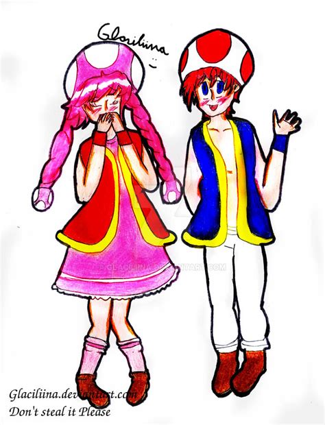 At Human Toad And Toadette By Glaciliina On Deviantart