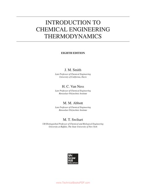 Introduction Chemical Engineering Thermodynamics 8