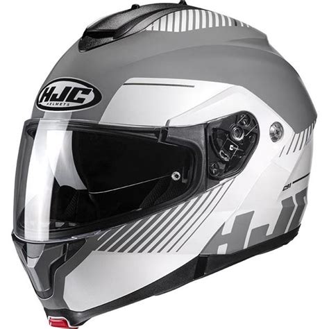 Casque C91 PROD MC10 HJC Gris Blanc MAXXESS FR Casque Modulable