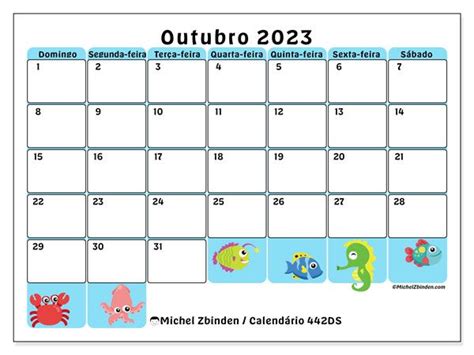 Calendário Outubro 2024 442 em 2023 Calendário Calendários