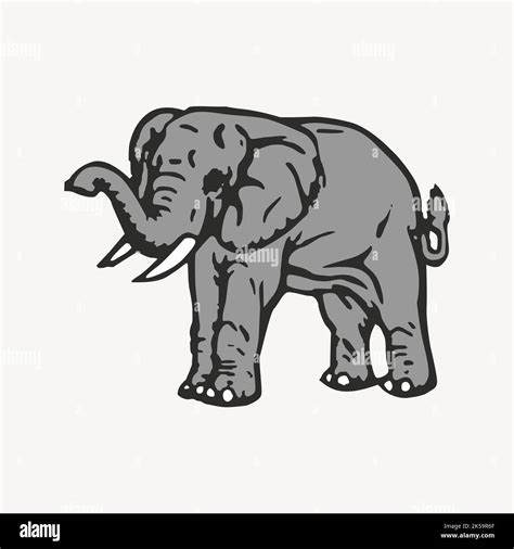 Elephant Collage Element Vector Stock Vector Image And Art Alamy