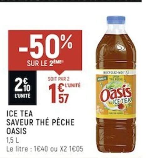 Promo Ice Tea Saveur The Peche Oasis Chez Vival