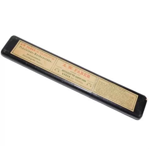 Vintage A W Faber Castell German Slide Rule In Case