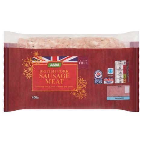 Asda British Pork Sausage Meat G Really Good Culture