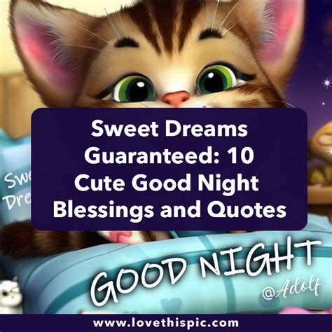 Sweet Dreams Guaranteed 10 Cute Good Night Blessings And Quotes