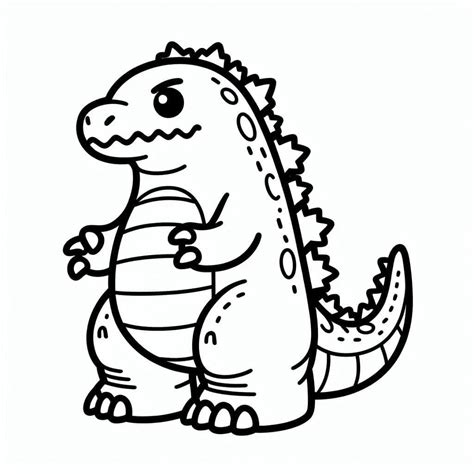 Desenhos De Godzilla Muito Fofo Para Colorir E Imprimir Colorironline