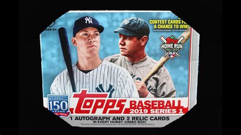 2019 Topps Series 1 Jumbo Box Baseball Card Pack Opening Baseball