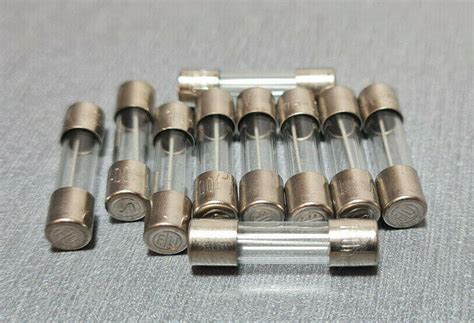 10pcs 100ma Glass Fuse M205 5mm X 20mm Slow Blow T100mal 250v Siba Ebay