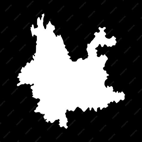 Premium Vector | Yunnan province map administrative divisions of china