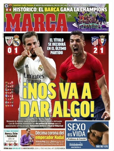 Real Madrid Tv Athletic Club Real Madrid Portadas De Marca Y As