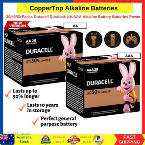 Packs Duracell Duralock Aa Aaa Alkaline Battery Batteries