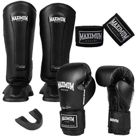 Caneleira E Luva Muay Thai - KIT LUVA DE BOXE MUAY THAI NEW CLASSIC BLACK + CANELEIRA MUAY THAI ...