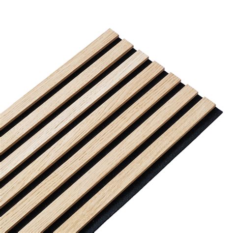 Wooden Slat Wall Vertigo Slim 250 X 30 X 1cm Classic Oak Black Felt