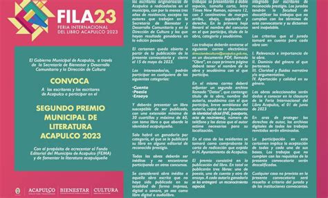 Convoca El Gobierno De Abelina Al Premio De Literatura Acapulco