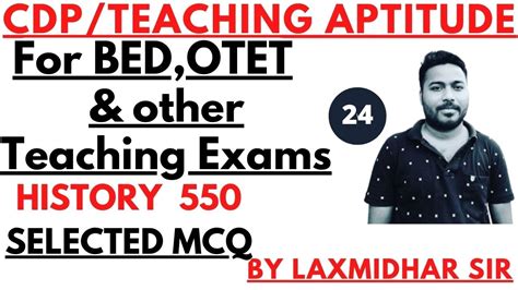 Bed Otet Cht Exam I Teaching Aptitude By Laxmidhar Sir I Cdp By