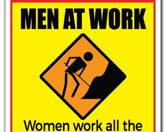 Men at Work Funny Sign - Etsy