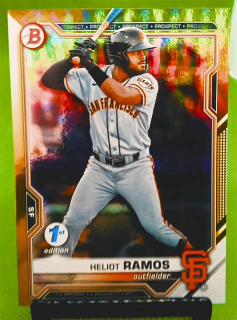 13 50 Gold Foil 1ST EDITION BOWMAN 2021 Heliot Ramos BD 137 Giants