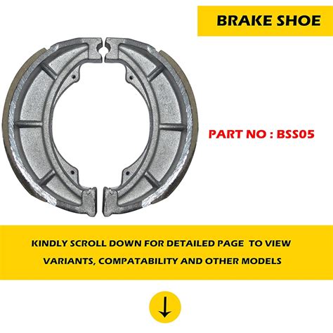 NIKAVI BSS05 Brake Shoe Set Compatible For Bajaj Pulsar 150 180 200 135