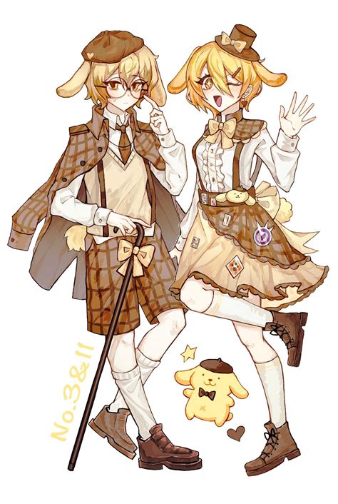 Limbus Company X Sanrio Sinclair And Don With Pompompurin By