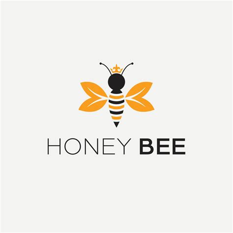 Honey Bee Logo Design Logo With Queen Bee Modern And Simple Logotype