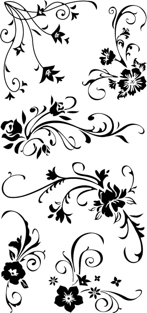 Amazon Inkadinkado Floral Flourish Clear Stamp Set For Arts And