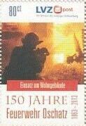 Stamp 150 Jahre Feuerwehr Oschatz Germany Modern Private Post