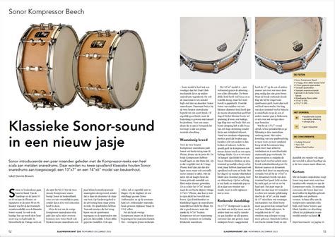 Review Van De Sonor Kompressor Beech Snaredrums Slagwerkkrant Nl