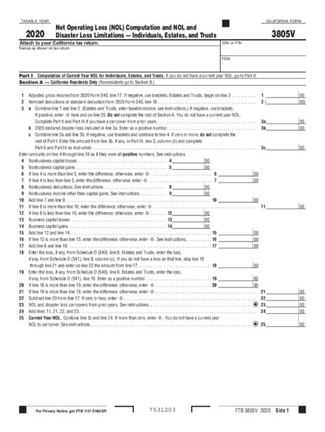 Form Ca Ftb V Fill Online Printable Fillable Blank