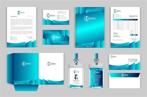 Premium Vector Custom Corporate Stationery Personalized And Professional