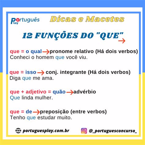Funções Do Que - 12 FUNÇÕES DO "QUE" - Fonética e Fonologia do Português