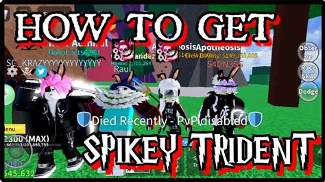 How To Get Spikey Trident Pale Scarf In Blox Fruit Youtube