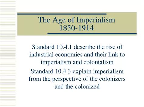 Ppt The Age Of Imperialism 1850 1914 Powerpoint Presentation Free