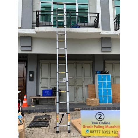 Jual Tangga Lipat Aluminium Teleskopik M Single Telescopic Ladder