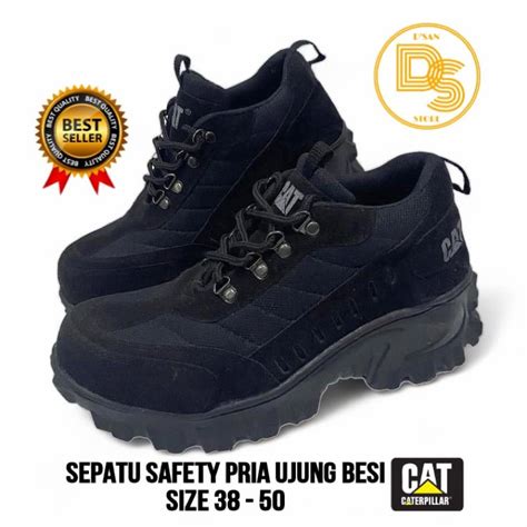 Jual Sepatu Safety Cat Ujung Besi Size Sepatu Safety Pria Ujung