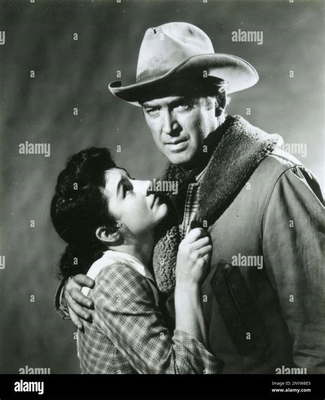 American Actor James Stewart And Actress Dianne Foster In The Movie