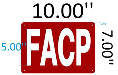 FACP SIGN (RED BACKGROUND ALUMINUM REFLECTIVE SIGN IDEAL FOR NYC) | DOB SIGNS NYC -YOUR OFFICIAL ...