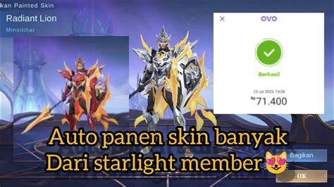 Cara Dapat Skin Starlight Minisitthar Radiant Lion Mobile Legends