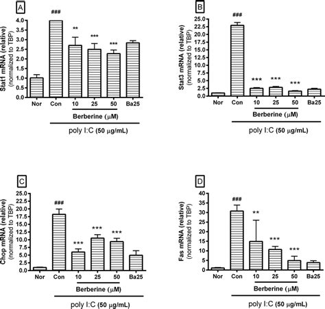 Effect Of Berberine On MRNA Expression Of Stat1 Stat3 Chop And Fas