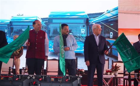 Delhi Lg Cm Flag Off 500 Electric Buses Daily Excelsior