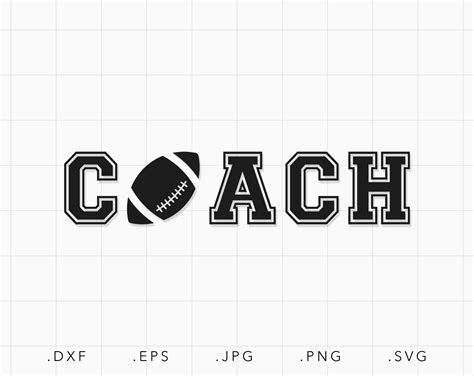 Football Coach Svg Dxf  Png Eps Football Coach Cut Etsy Uk