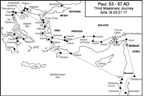 Acts Maps And Diagrams Paul S Missionary Journeys Missionary